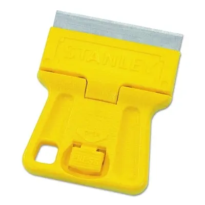 High Visibility Mini Blade Scraper, 1-3/16 In Length, 1-1/2 In Wide, Single-Edge 1