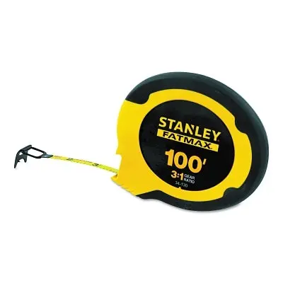 Fatmax Long Tape, 100 Ft X 3/8 In, Inch, Single Sided, Yellow/Black 1