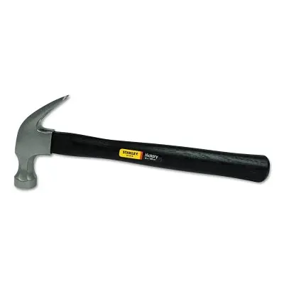 Wood Handle Nail Hammer, High Carbon Steel, Hickory, 13-1/4 In L, 16 Oz Head 1