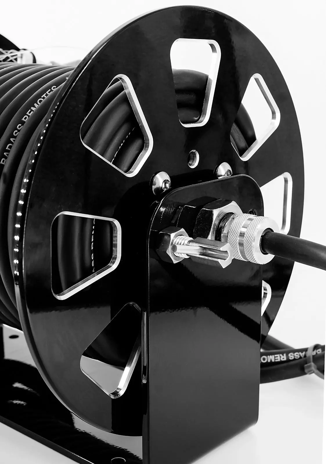 Badassreels 8 Slot Black Extension Cord Reel 1