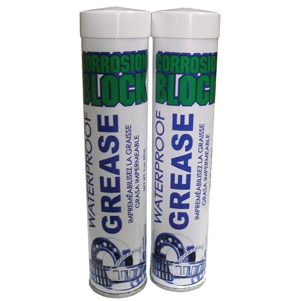 Corrosion Block High Performance Waterproof Grease - (2) 3Oz Cartridges - Non-Hazmat, Non-Flammable  Non-Toxic [25003] 1