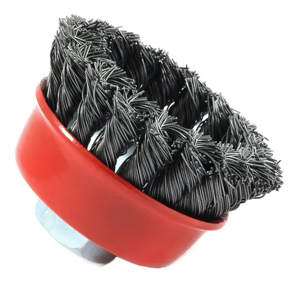 Cup Brush, Knotted, 2-3/4 In X .020 In X 5/8 In-11 Arbor 1