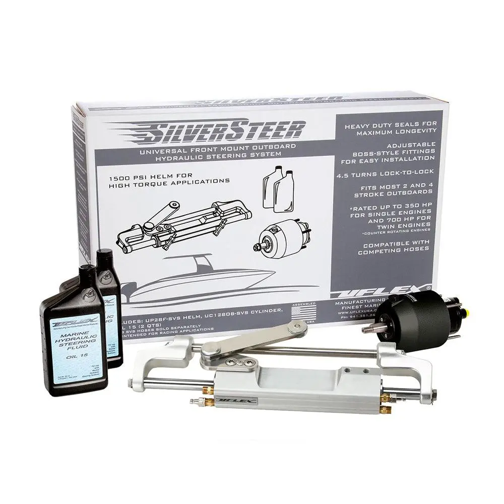 Uflex Silversteer Universal Front Mount Outboard Hydraulic Tilt Steering System - 1500Psi V2 [Silversteer 2Tb] 1