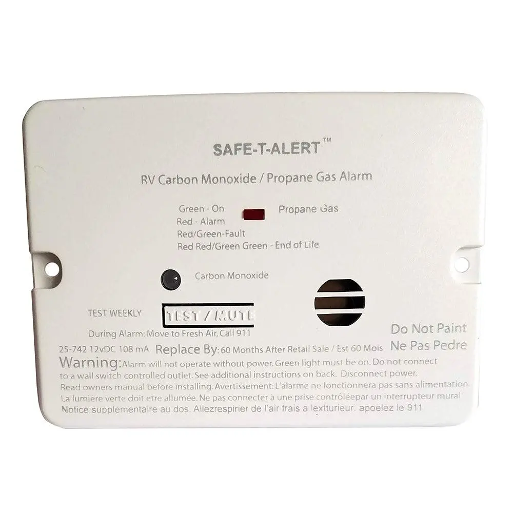Safe-T-Alert Combo Carbon Monoxide Propane Alarm - Flush Mount - Mini - White [25-742-Wht] 1