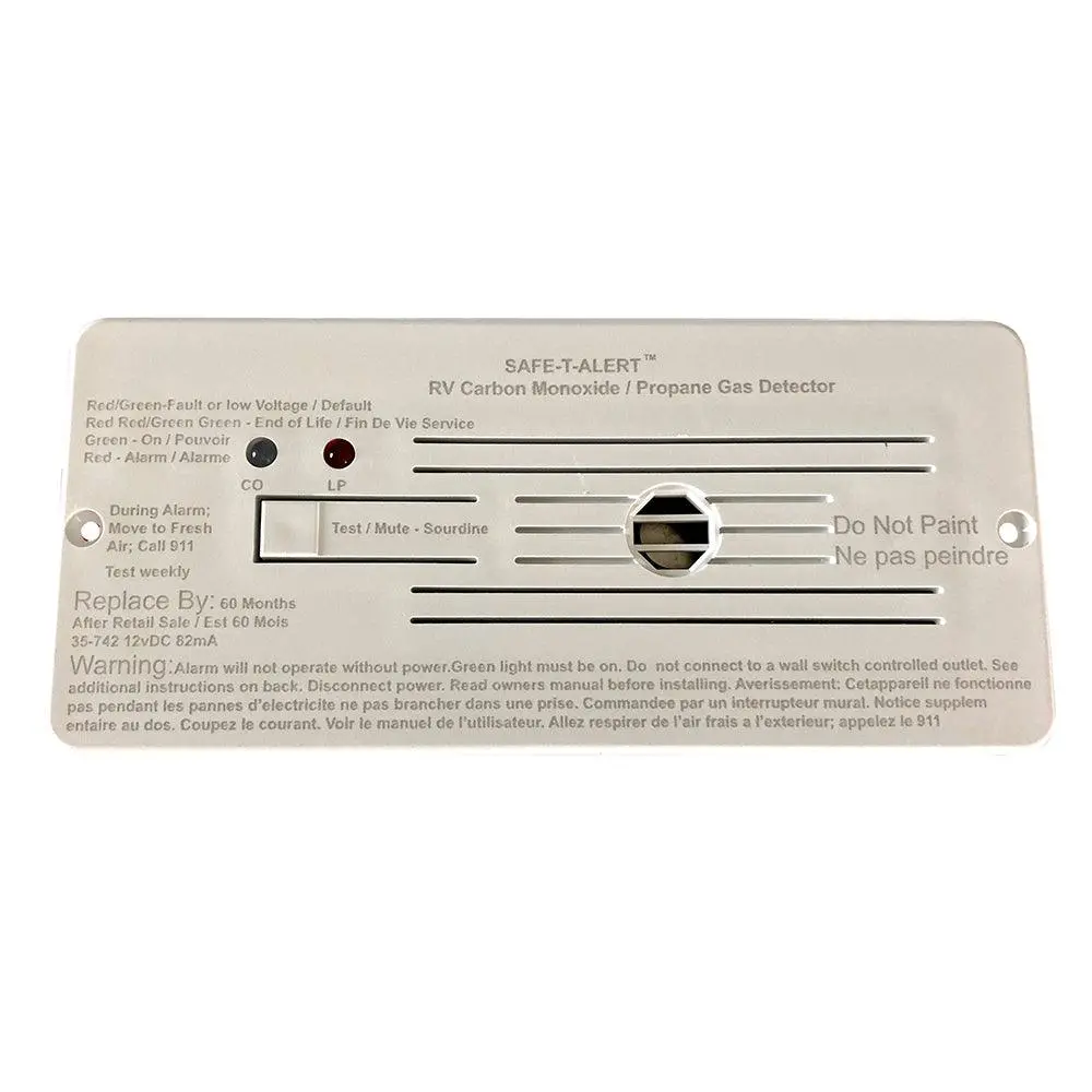 Safe-T-Alert Combo Carbon Monoxide Propane Alarms Flush Mount - White [35-742-Wht] 1