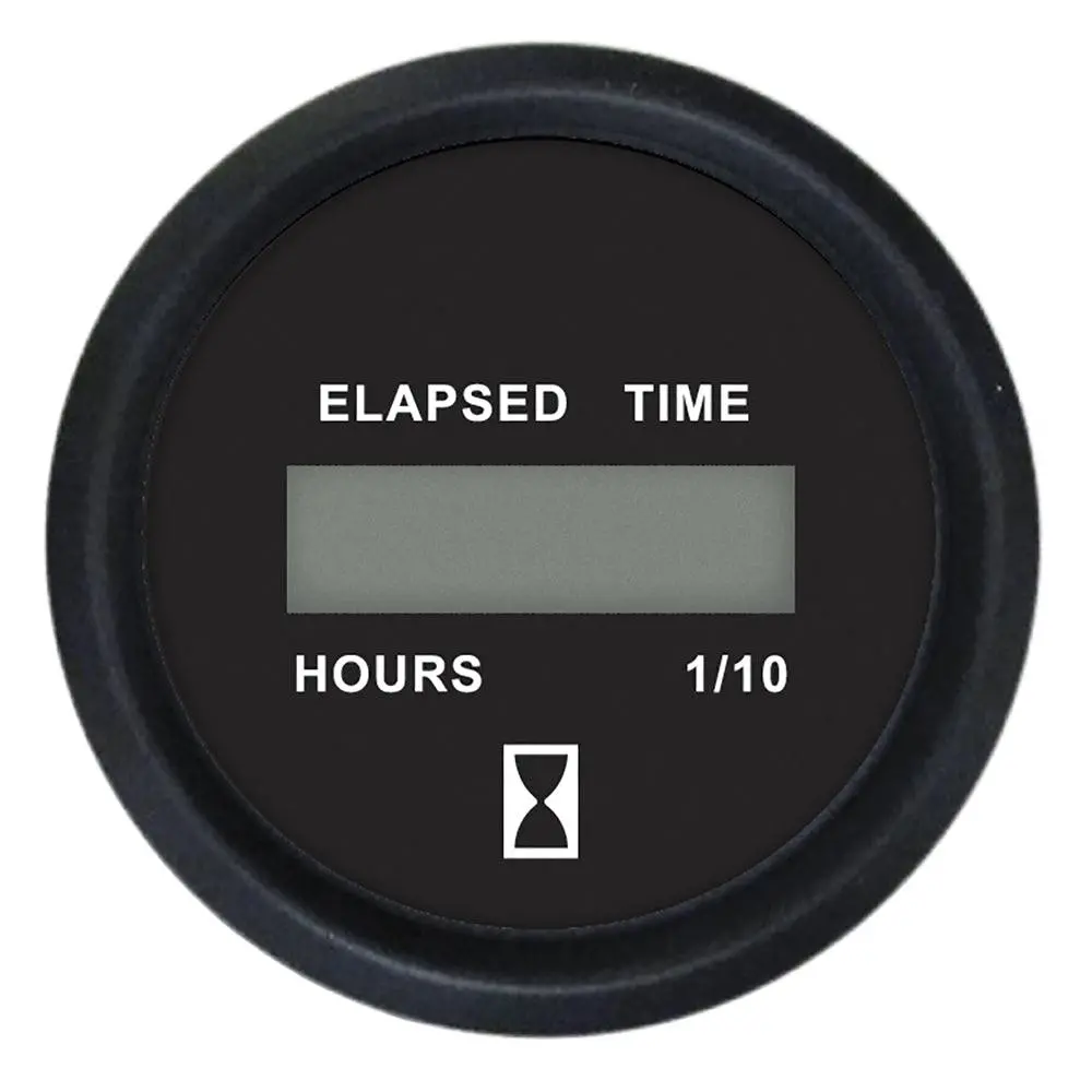 Faria Euro Black 2" Digital Hourmeter Gauge [12835] 1
