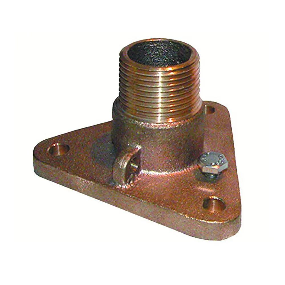 Groco 1-1/2" Bronze Nps To Npt Flange Adapter [Ibvf-1500] 1
