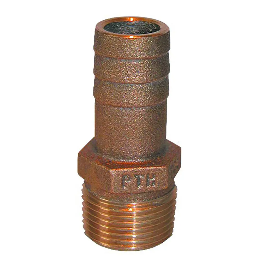 Groco 1/2" Npt X 1/2" Id Bronze Pipe To Hose Straight Fitting [Pth-500] 1