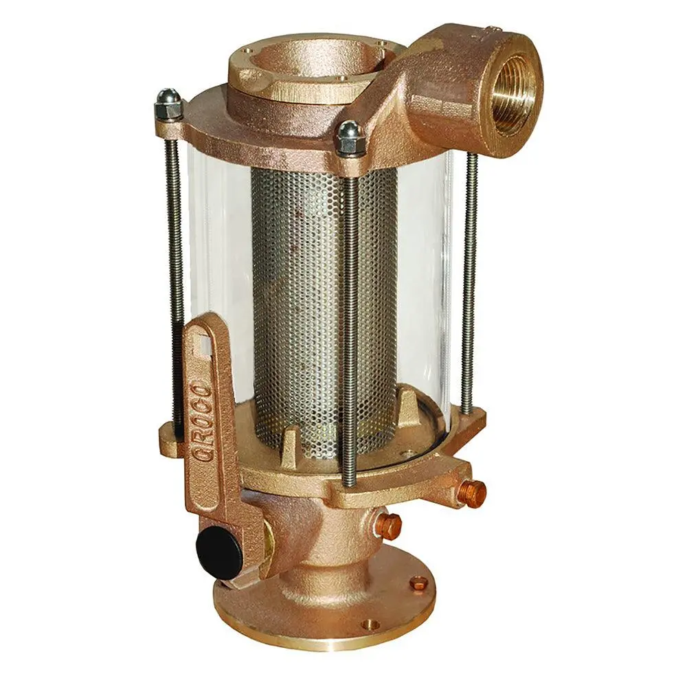 Groco 1" Ball Valve/Seacock  Raw Water Strainer Combo [Bvs-1000] 1