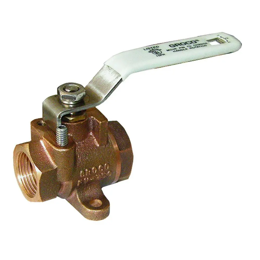 Groco 3/8" Npt Bronze Inline Fuel Valve [Fv-375] 1