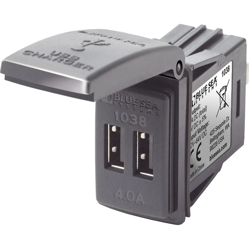 Blue Sea 1038 48V Dual Usb Charger Contura Switch Mount [1038] 1
