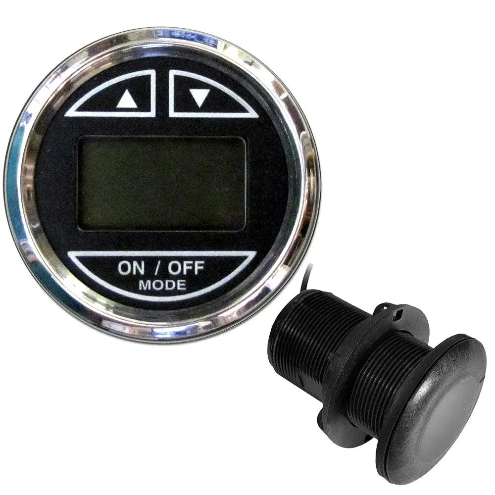 Faria Chesapeake Black 2" Depth Sounder W/Thru-Hull Transducer [13795] 1
