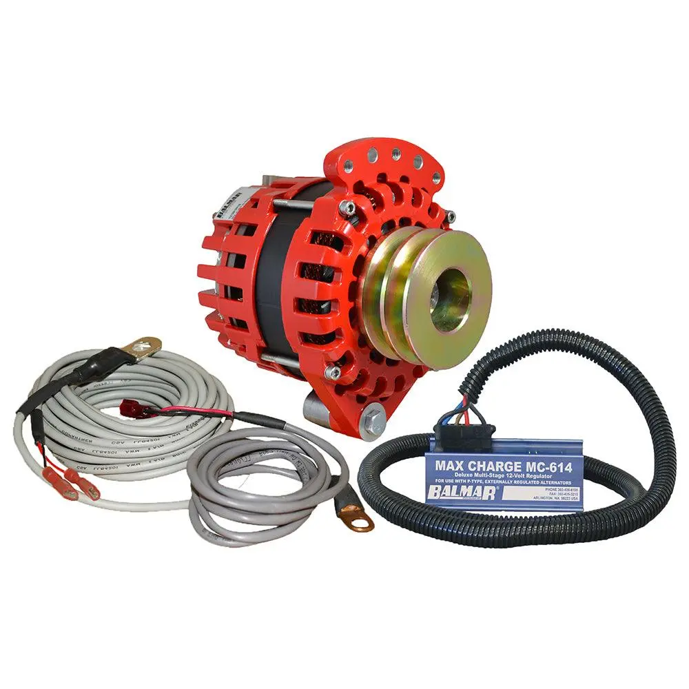 Balmar Alternator 1-2" Single Foot Dual V Pulley Regulator  Temp Sensor - 170A Kit - 12V [Xt-Sf-170-Dv-Kit] 1