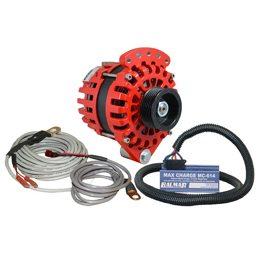 Balmar Alternator 1-2" Single Foot K6 Serpentine Pulley Regulator  Temp Sensor - 170A Kit - 12V [Xt-Sf-170-K6-Kit] 1