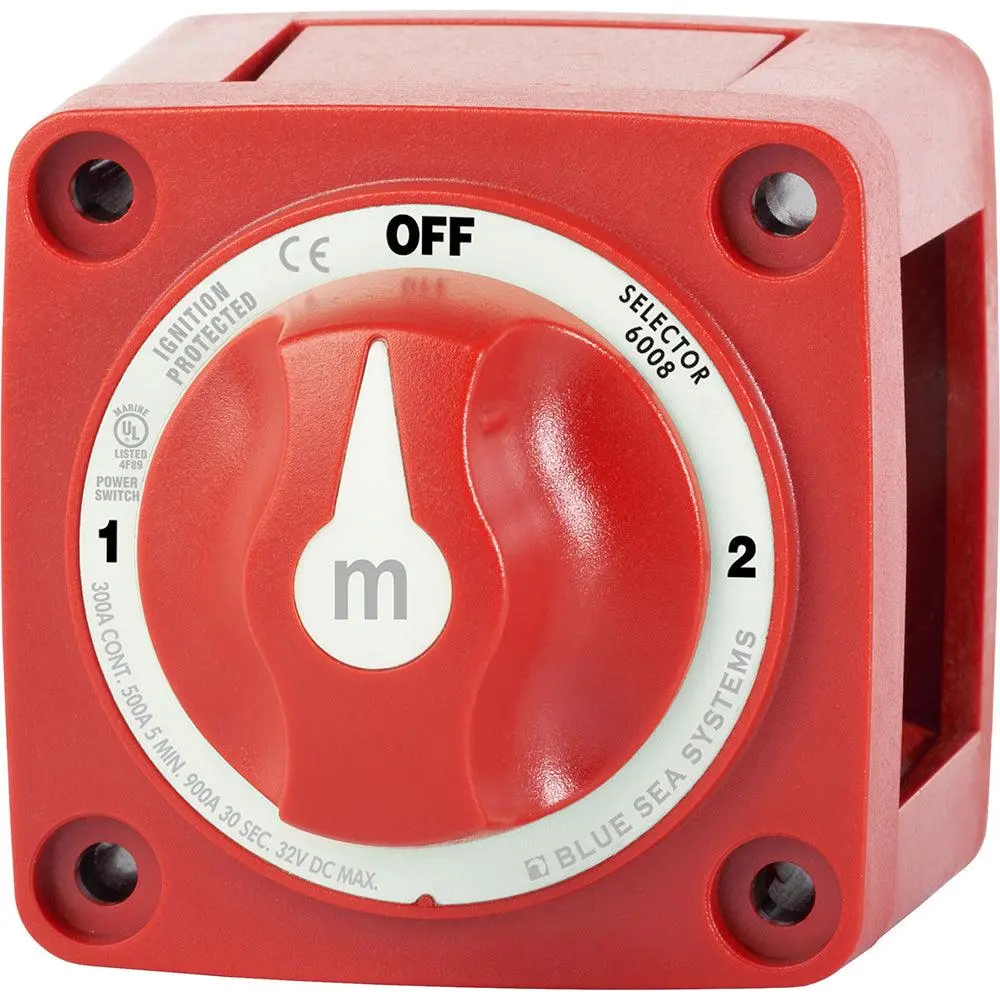 Blue Sea 6008 M-Series Battery Switch 3 Position - Red [6008] 1
