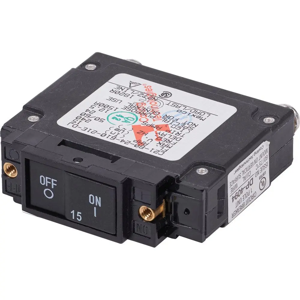Blue Sea 7456 Ul-489 Circuit Breaker - 15A Flat Rocker [7456] 1