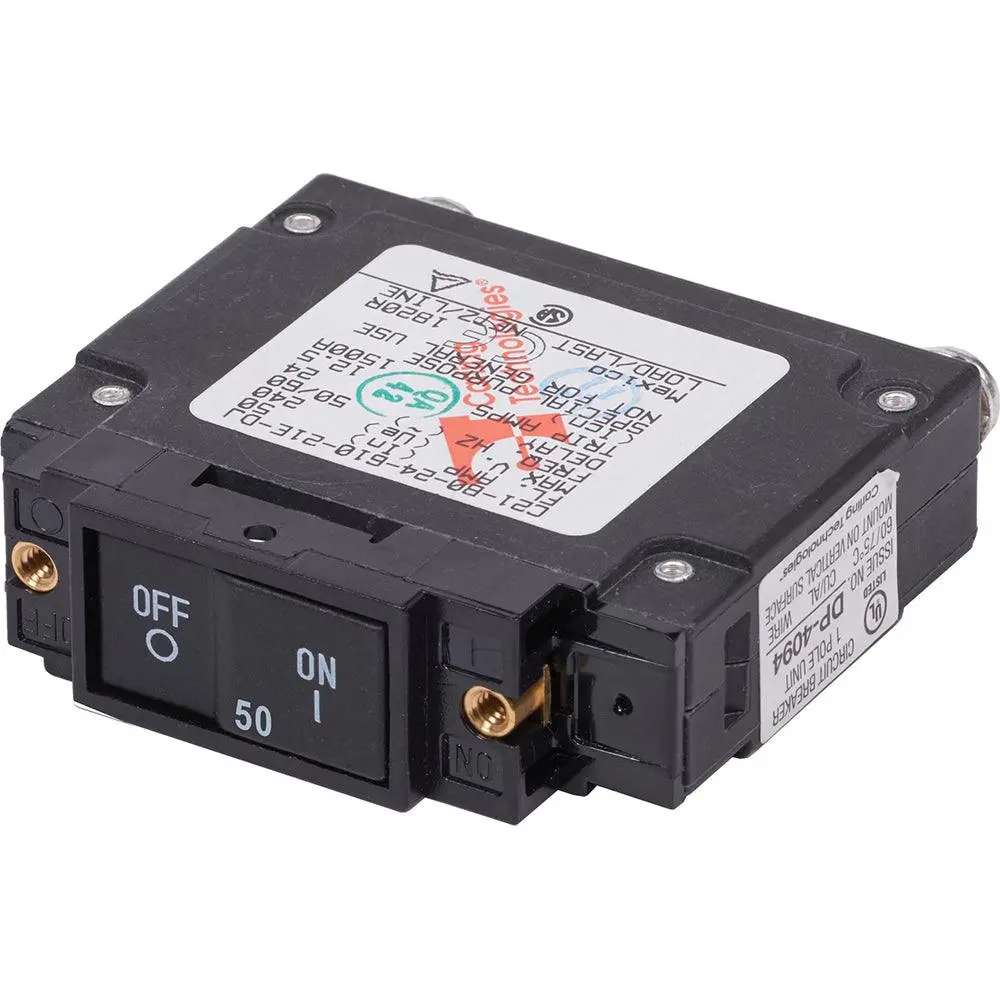 Blue Sea 7459 Ul-489 Circuit Breaker - 50A Flat Rocker [7459] 1