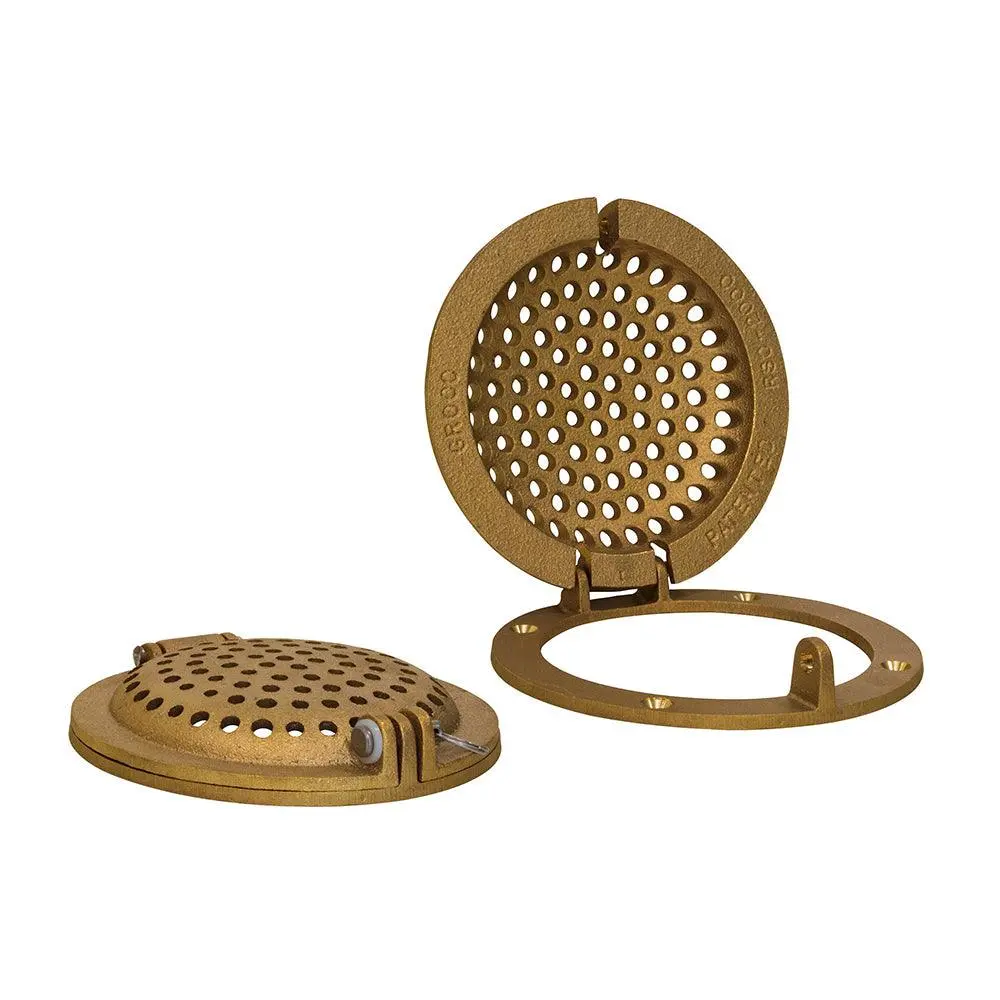 Groco Bronze Round Hull Strainer W/Access Door F/Up To 4" Thru-Hull [Rsc-4000] 1