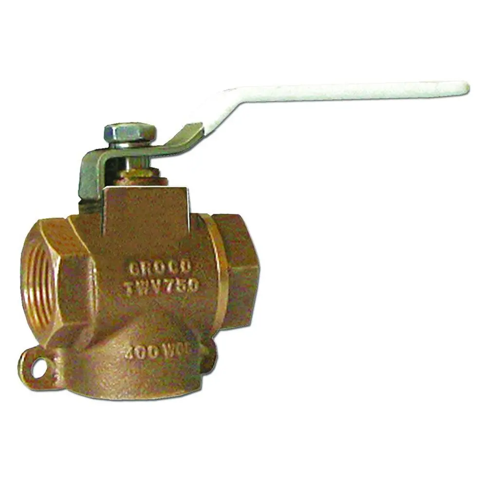 Groco 1-1/2" Npt Bronze 3-Way Valve [Twv-1500] 1