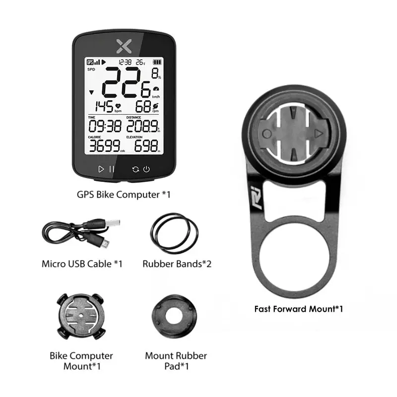 Xoss / Ryder Innovation G+ G2 Gps Computer + Fast Forward Mount 1