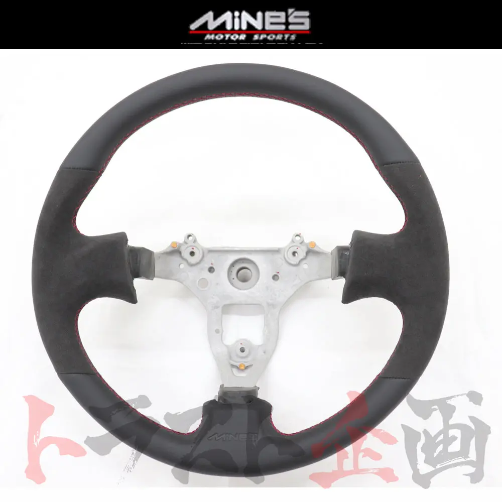 Mine's レザーステアリング タイプii 丸型 レッドステッチ - Bnr34 ##875111031 1