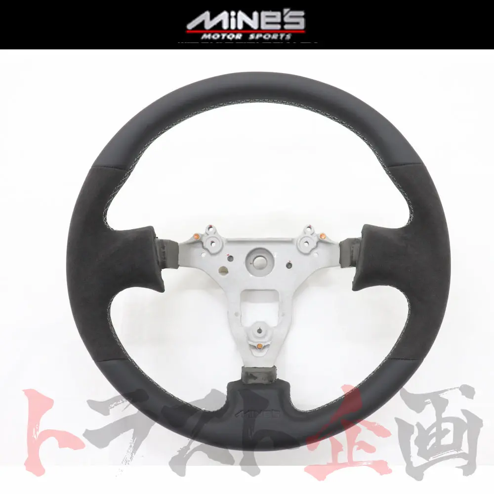 Mine's レザーステアリング タイプii 丸型 グレーステッチ - Bnr34 ##875111032 1
