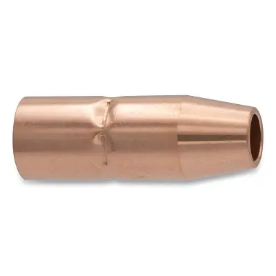 Mig Gun Nozzle, 1/8 In Recess, 1/2 In Bore, Miller® Style, Copper 1