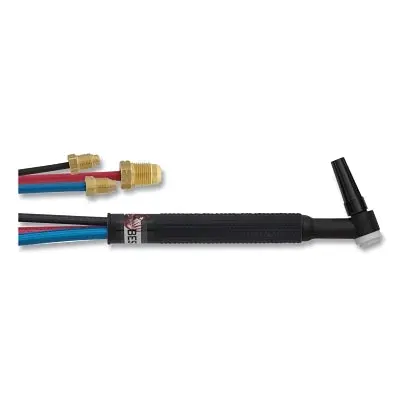 20 Tig Torch Package, Water Cooled, 250 A, Rigid Head, 25 Ft Cable, Braided Rubber 1