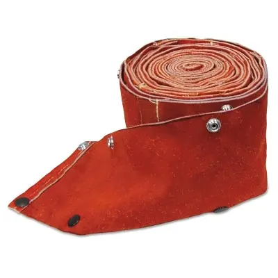 Cable Cover With Snaps, 3 In  Od Dia X  20 Ft L, Small, Leather 1