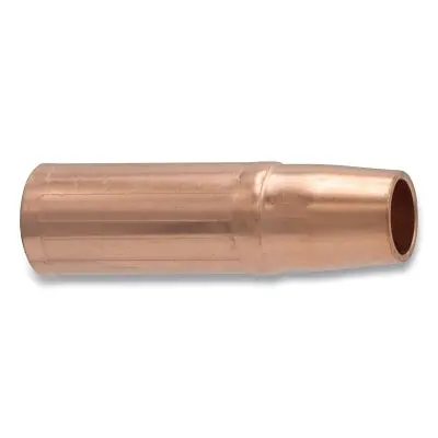 Mig Gun Nozzle, 1/8 In Recess, 5/8 In Bore, Tweco® Style 23, Self-Insulated, Copper 1