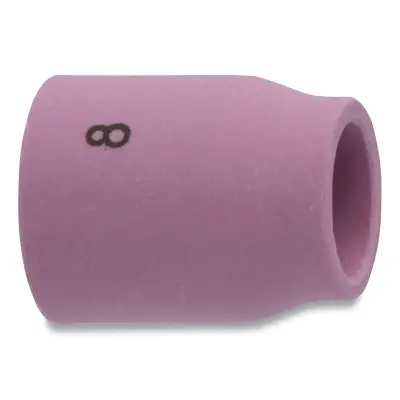 Alumina Nozzle Tig Cup, 1/2 In, Size 8, For Torch 20, 22, 25, 9, Small Gas Lens, 1 In 1