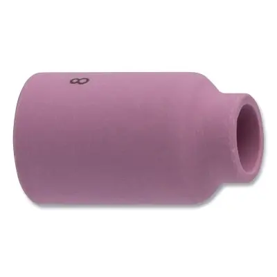 Alumina Nozzle Tig Cup, 1/2 In, Size 8, For Torch 17, 18, 26, Gas Lens, 1-5/8 In 1