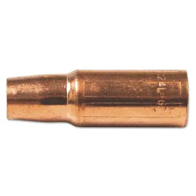 Mig Gun Nozzle, 5/8 In Bore, 1/8 In To 5/32 In Tip Recess, Self-Insulated Tapered Slip-On, Tweco® Style For Spray Master® 1