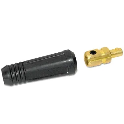 Dinse Style Cable Plug And Socket, Male, Ball Point Connection, #1 Awg To 1/0 Awg Cable Capacity 1