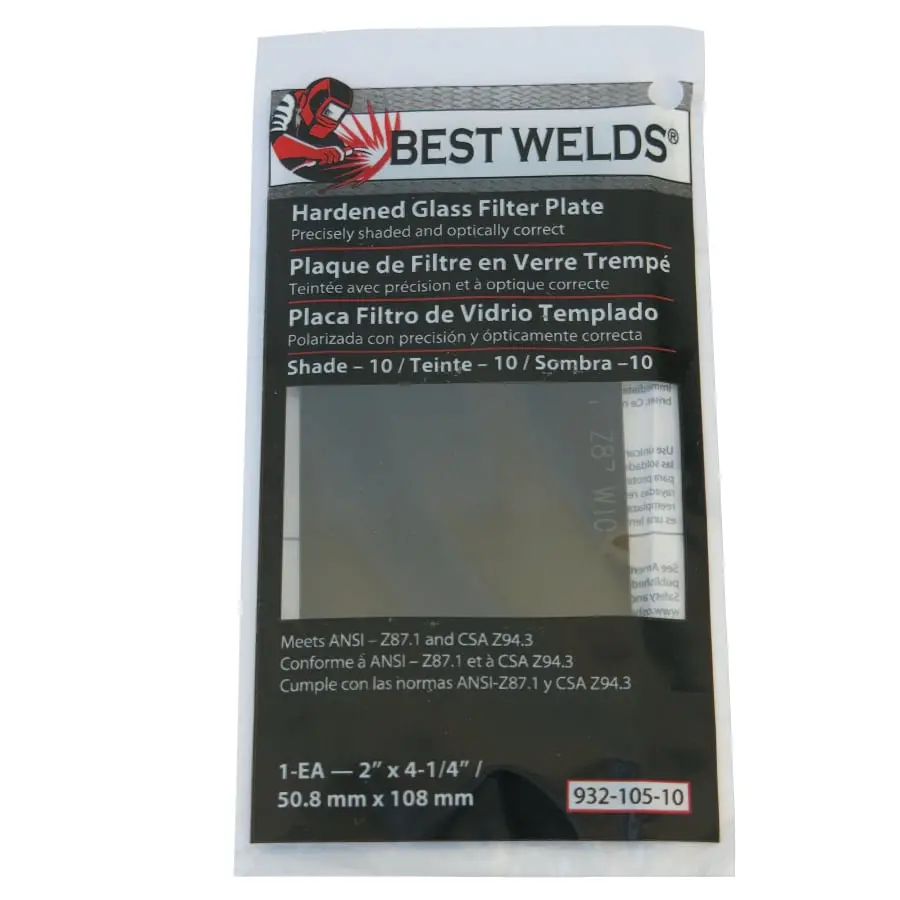 Best Welds Glass Filter Plate 2" X 4-1/4" Shade 14 1