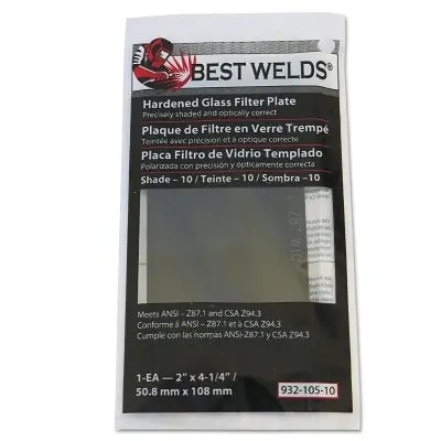 Glass Filter Plate, Shade 11, 2 In X 4-1/4 In, Green 1