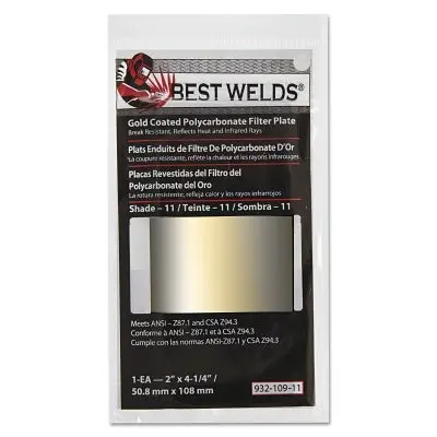 Gold Coated Filter Plate, Gold/11,2 In X 4.25 In, Polycarbonate 1