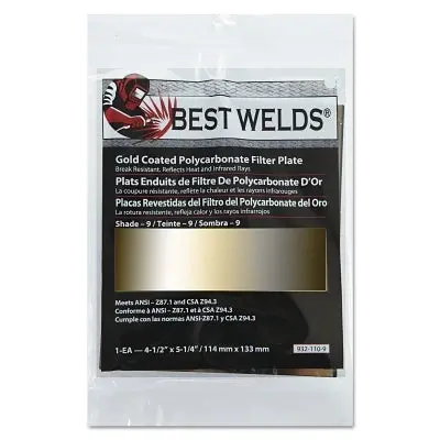 Gold Coated Filter Plate, Gold/9, 4.5 In X 5.25 In, Polycarbonate 1