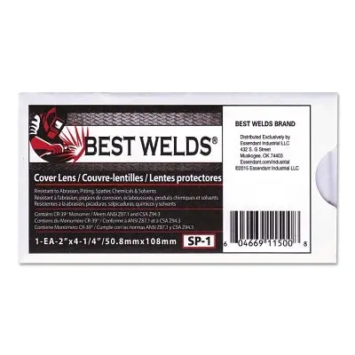 Cover Lens, Scratch/Static Resistant, 4-1/4 In X 2 In, 70% Cr-39 Plastic 1