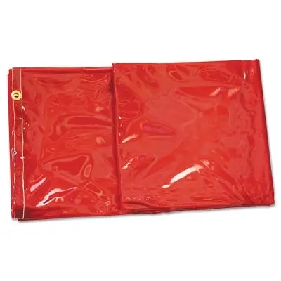 Welding Curtain, 6 Ft X 8 Ft, Pvc, Orange, 14 Mil 1