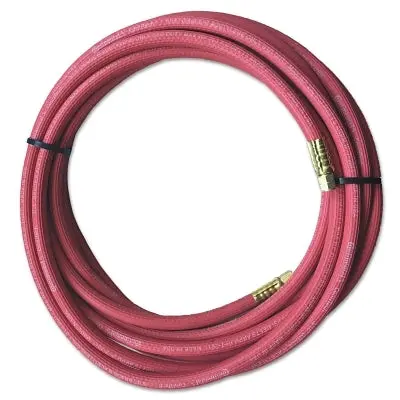Grade R Single-Line Welding Hose, 3/16 In, 25 Ft, Aa Fittings, Acetylene, Red 1