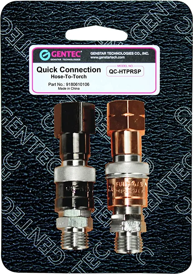 Gentec Torch Quick Connector Set Qc-Htprsp Hose To Torch With Check Valve 1