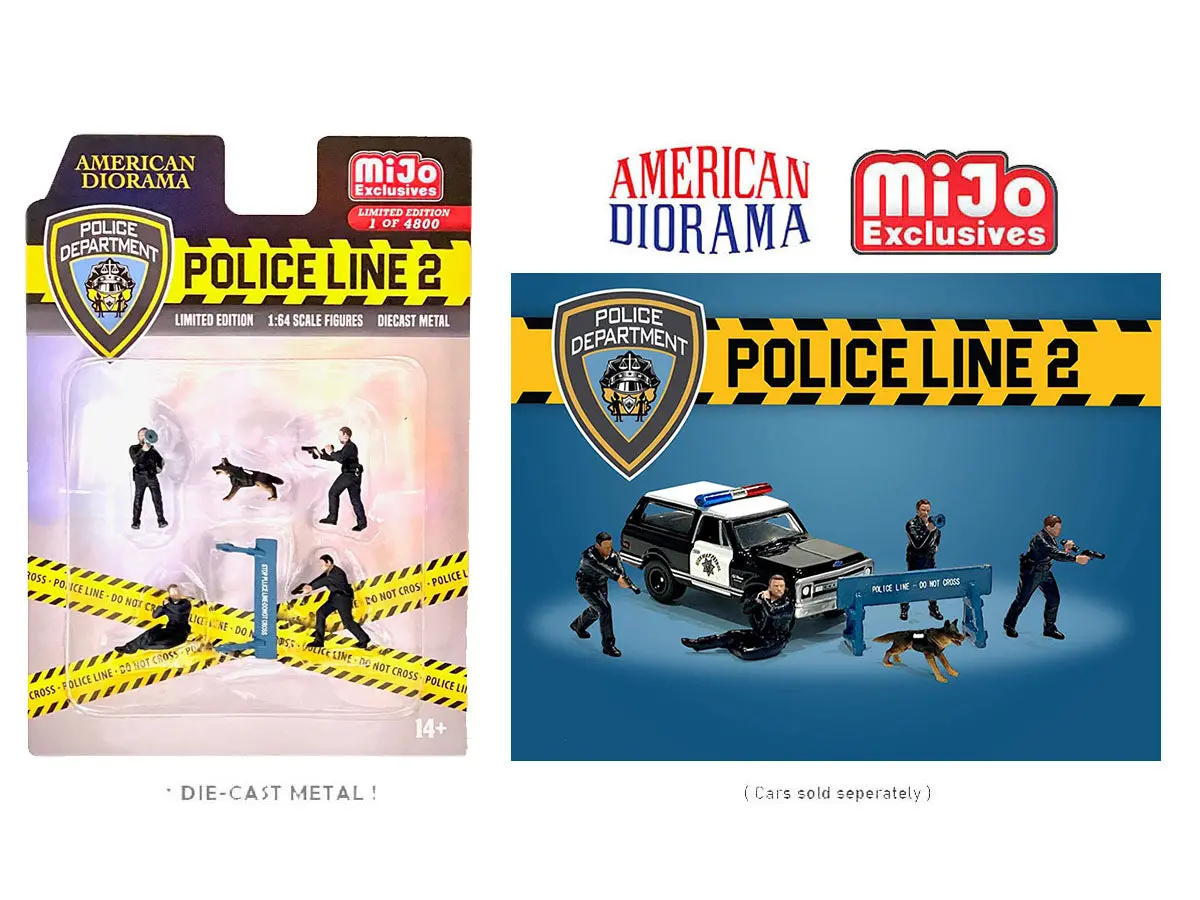 American Diorama 1/64 Figure Set - Police Line 2 - Mijo Exclusives 1