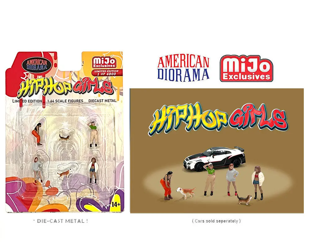 American Diorama 1/64 Figures Set - Hip Hop Girls - Mijo Exclusives 1