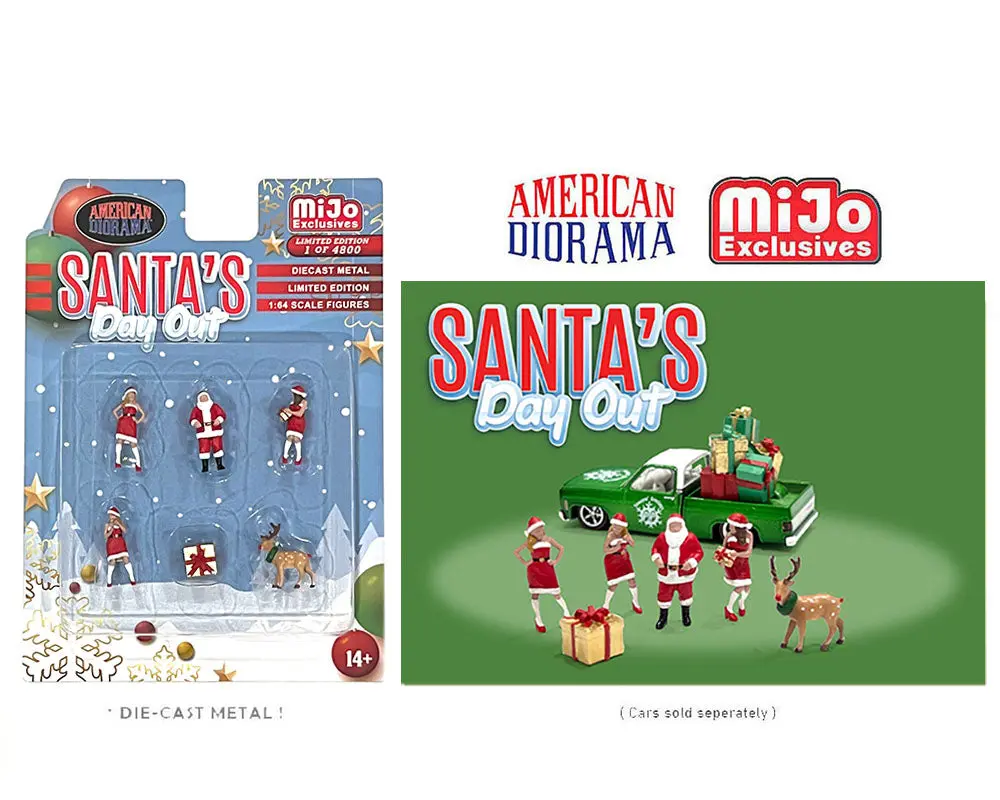 American Diorama 1/64 Figures Set - Santa’S Day Out - Mijo Exclusives 1