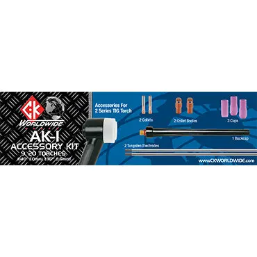 2 Series Accessory Kit For Ck9 / Ck20 Style Tig Torches 1