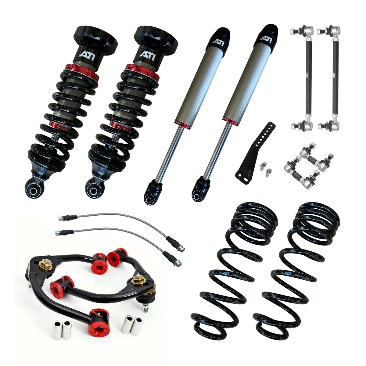 Ati 2.5 Performance Series 4" Front/3" Rear Lift Kit - Long Travel - Nissan Navara D23 Np300 (Coil Rear) 1