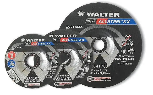 Walter 08H907 9" X 1/8" Spin-On Allsteel Xx Grinding Wheel 1