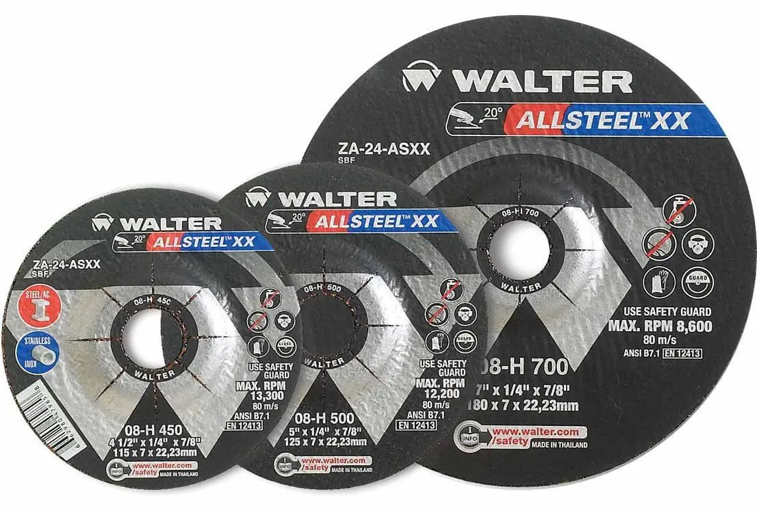Walter 08H450 4.5" X 1/4" X 7/8" Allsteel Xx Grinding Wheel 1
