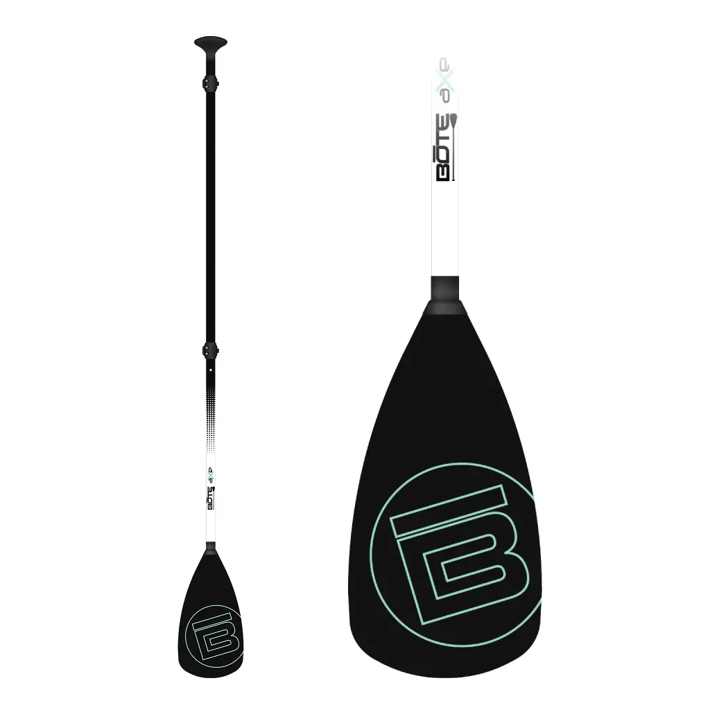 3-Piece Adjustable Fiberglass Paddle Black 1